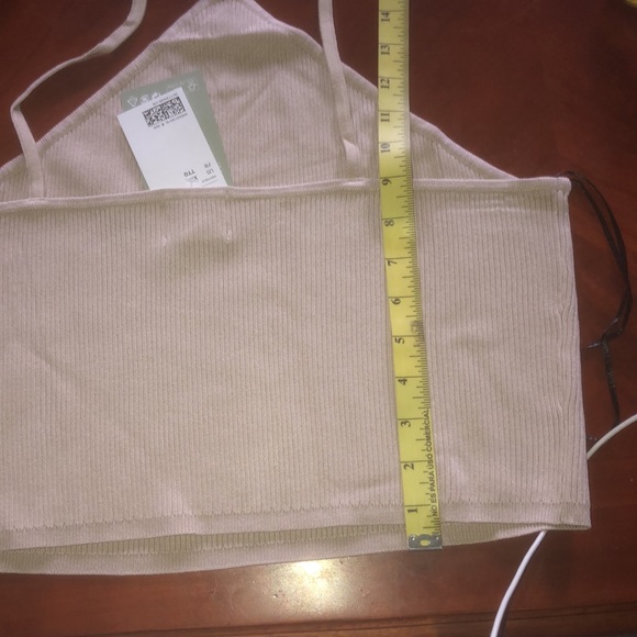 NWT H&M fifties crop top size XXl color - beige - Picture 16 of 16
